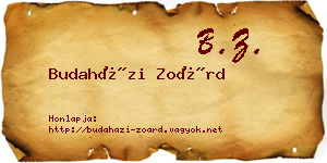 Budaházi Zoárd névjegykártya
